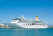 Elegant Cruise ship visiting Las Palmas, Spain.