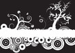 trendy grunge vector floral design