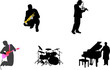 music band silhouettes