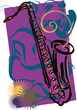 Colorful  jazz impression Saxaphone vector art