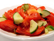 Photo en ligne au meilleur prix Fresh tomato and cucumber salad with vegetable oil