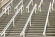 Rows of climbing modern stairs
