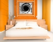 Interior of a sleeping room 3d image