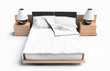 Bed on a white background 3d rendering image