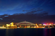 Sydney Opera House and Harbour Bridge at Night.. Sydney Opera House and Harbour Bridge at Night..