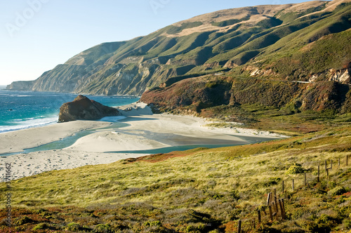 Photo: Big Sur coast of California at the mouth of the Little Sur river Big Sur coast of California at the mouth of the Little Sur river