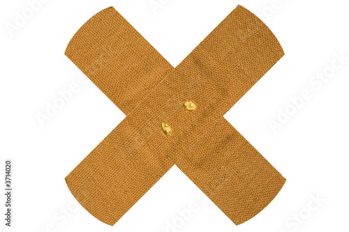Photo: Cross Bandaid On White Cross Bandaid On White
