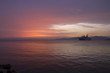 Sunset over Cruise boat at night