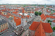 A view of a part of the old town of Munich, Germany