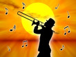 Suonatore nel tramonto Suonatore nel tramonto