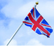 Union jack flag flying