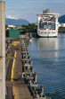 Cruise shipped docked at pier in Juneau, Alaska