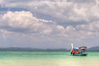 boat on turquoise, ko-bulon island, thailand