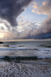 Beautiful sight of a cloudy sky above the sea
