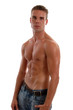 A shirtless young muscular man A shirtless young muscular man