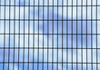 Fence against blue  sky