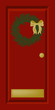 christmas door red