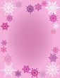 snowflake letter pink