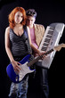 Portrait of a styled professional model. Theme: teens, music..