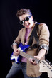 Portrait of a styled professional model. Theme: teens, music..