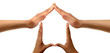 Conceptual symbold home made from hands Conceptual symbold home made from hands