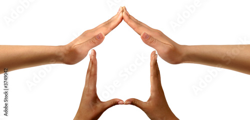 Conceptual symbold home made from hands