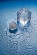 Melting ice on blue background vertical (2) Melting ice on blue background vertical (2)