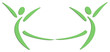 Two people dancing that creates a smile original logo
