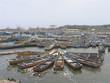 Fishing boats at Vizhinjam harbour, Trivandrum, Kerala, India.