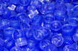 blue plastic bottle caps