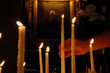 cierge dans l'église