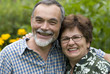 romantic senior couple
