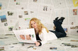 business - newspaper - woman business - newspaper - woman