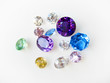 Multicolor gemstones close-up Multicolor gemstones close-up