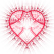 Mechanical/Metal  Heart on white