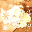 abstract composition, floral grunge design
