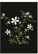 Blumenmuster auf dunklem Hintergrund 