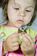 Girl and snail Girl and snail