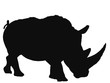 White rhino silhouette