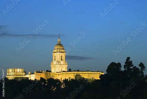 Malaga Cathedral at Dusk