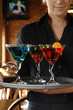 tray of cocktails