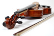 A beautiful violin on a white background.