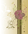 Abstract floral chaos with bug, vector illustration