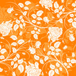 Abstract floral pattern with rose, vector illustration