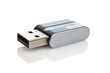 USB wifi reflected on white background. Shallow DOF