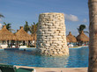 Stone structure in swimming pool Stone structure in swimming pool