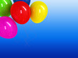 ballons to hollydays on coloreed background