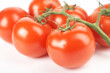 red tomatoes on white background