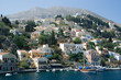 Partial view of Symi harbour, Symi island, Greece Partial view of Symi harbour, Symi island, Greece
