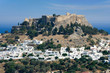 Lindos and the Acropolis, Rhodes island, Greece Lindos and the Acropolis, Rhodes island, Greece